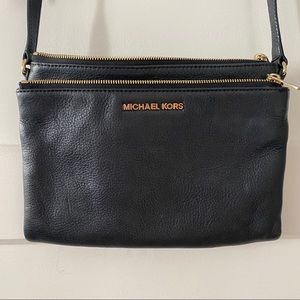 Michael Kors Black Leather Crossbody Bag